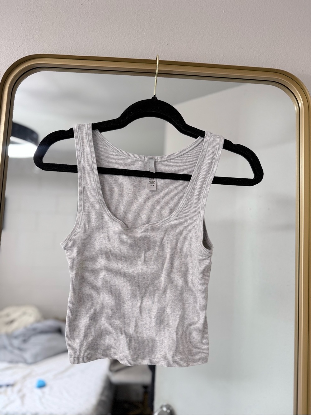 SKIMS Ribbed Tank Top - Light Gray